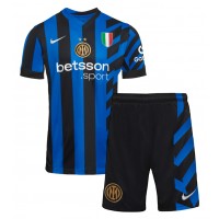 Billiga Inter Milan Alessandro Bastoni #95 Barnkläder Hemma fotbollskläder till baby 2024-25 Kortärmad (+ Korta byxor)